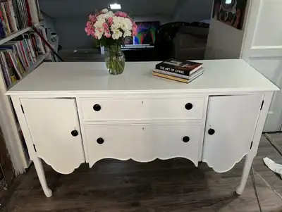 Vintage White Buffet / Sideboard Cabinet, View more