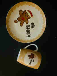 “Oh SNAP!” Gingerbread Man Plate and Mug