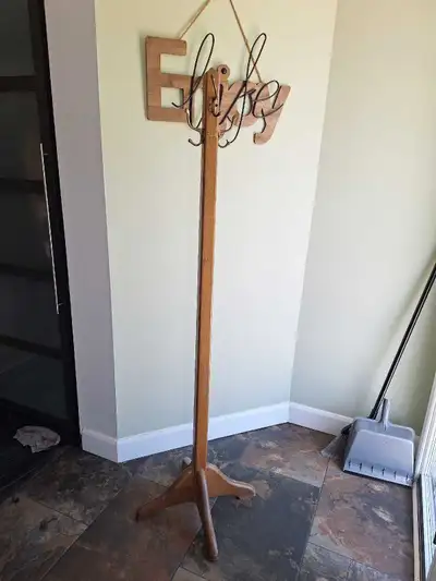 Vintage Wood Coat Rack, View more