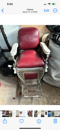 Antique Theo A Koch Barber Chair 