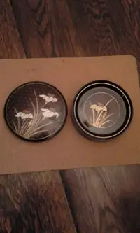 Vintage lacquer coasters made in Japan