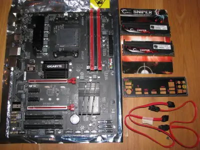 GIGABYTE G1 970-Gaming AM3+ M2 NVMe AMD MOTHERBOARD G.Skill 8Gb, View more
