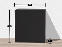 BESTÅShelf unit with door, black-brown.