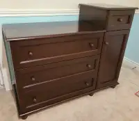 Solid wood dresser and baby change table