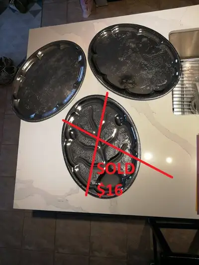 BRAND NEW 1980s 18" Stainless Steel Oval Serving Platter Tray, View more