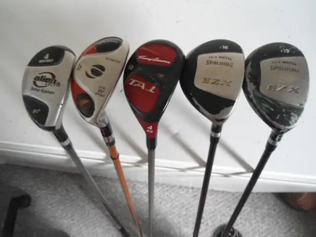 FIVE RIGHT HANDED FAIRWAY/RESCUE GOLF CLUBS in Golf in Sudbury - Image 4