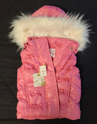 NEW!!! Toddler Pink Fleece Lined Puffer Vest - Size 24 Months