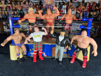 7 WWF LJN 8” Rubber Wrestling Figures