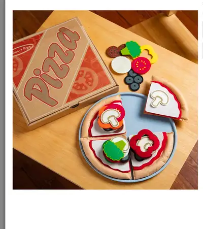 Melissa & Doug Felt Food Mix 'n Match Pizza Play Food Set Spark the chef within (40 pcs) | Felt Pizz...