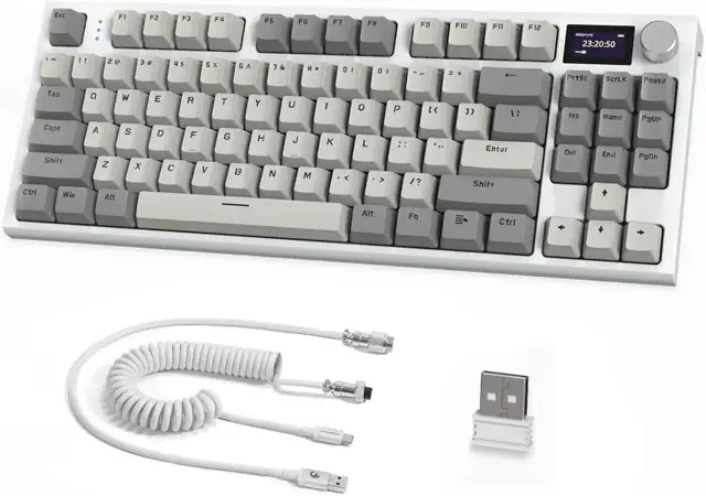 Mechanical Keyboard Tri-Mode Wireless Gaming Keyboard 75% Layout in Mice, Keyboards & Webcams in Mississauga / Peel Region - Image 2