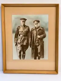 Canadian Officers WW1 Print With Frame
