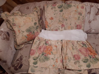 Bed Linens Needed? Fitted Sheet, Bed Skirts & Shams (Double Sz)