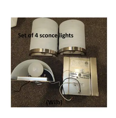 Light - Sconce, Polished Metal, Semi Tubular Frosted Glass (4), View more