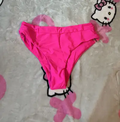 High waisted shein hot pink bikini bottoms size large, View more