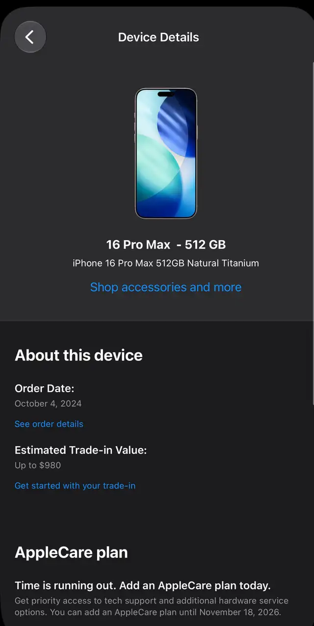 iPhone 16 Pro Max 512GB604123306719324161
