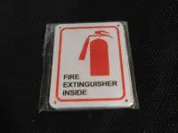 METAL FIRE EXTINGUISHER SIGNS (6) NEW $15