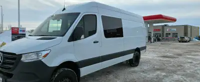 I'm selling my used 2022 Mercedes-Benz Sprinter 4x4 crew van with a 170-inch XD high roof, V6 Turbo...