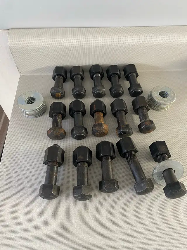  Black hex bolts