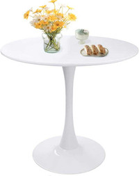 New Modern Round Dining Table White 31.5 Inch