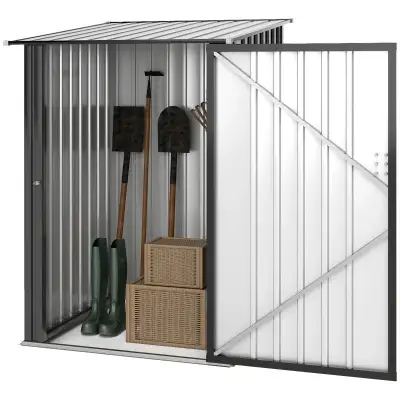 Outsunny Small Steel Garden Tool Storage Shed with Lockable Door, View more