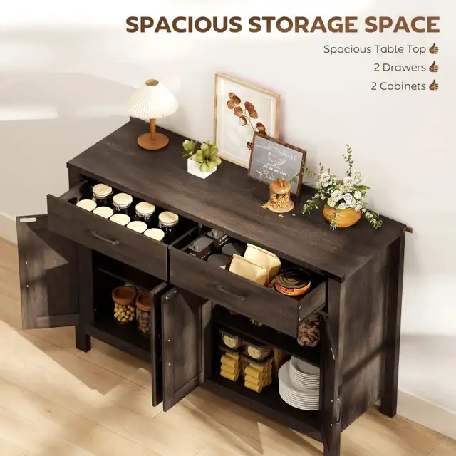 Sideboard Buffet Cabinet, Farmhouse Kitchen Storage Cabinet  in Hutches & Display Cabinets in Markham / York Region - Image 3