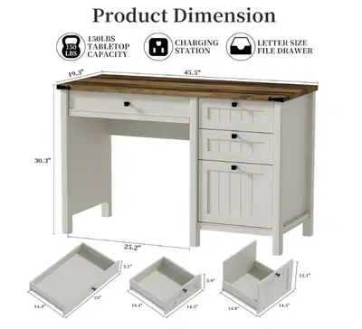 For sale: Modern, stylish, farmhouse Computer Desk, View more