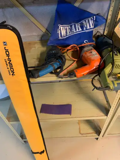 drills, level, reciprocating saw, View more