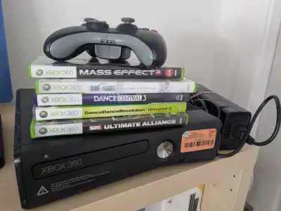 Old XBOX 360, hooked it up to check that it works, seems to be good to go. Comes with 1 controller a...