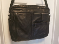 laptop leather bag, soft, $20