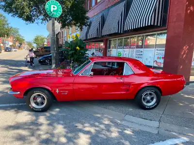 For sale is my 1967 Mustang coupe. The car is garage kept in a heated garage. The car is candy apple...
