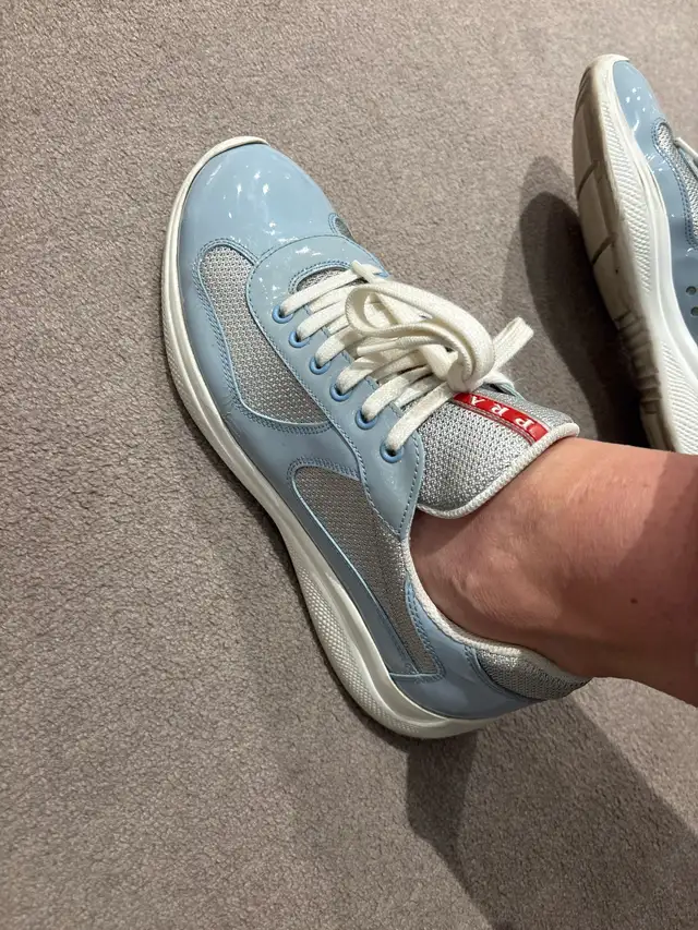 Prada baby blue American cup sneakers in Men's in City of Toronto - Image 4