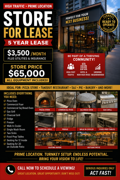 PRIME TURNKEY RESTAURANT SPACE FOR LEASE HIGH-TRAFFIC LOCATION READY TO OPERATE Excellent opportunit...
