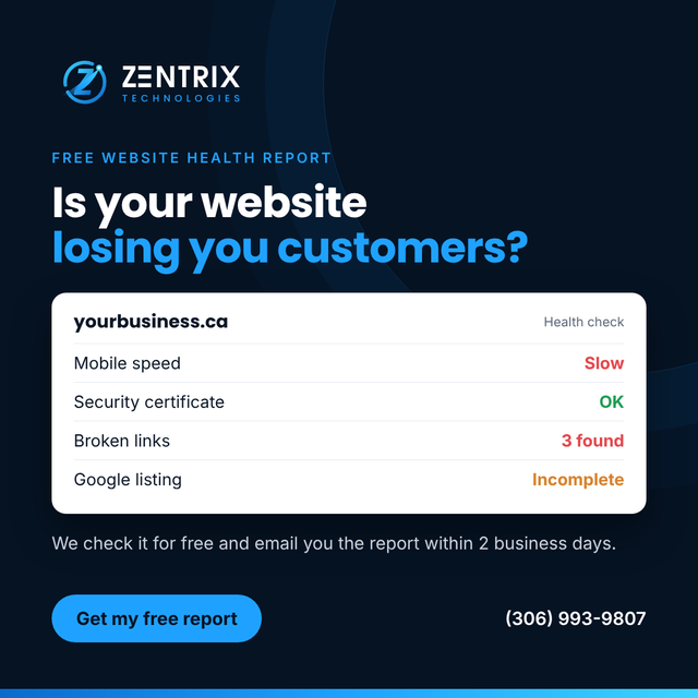 Old or Slow Website? Free Website Health Report – Regina