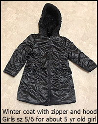 Girls Winter Puffer Jacket Sz 5/6 $15