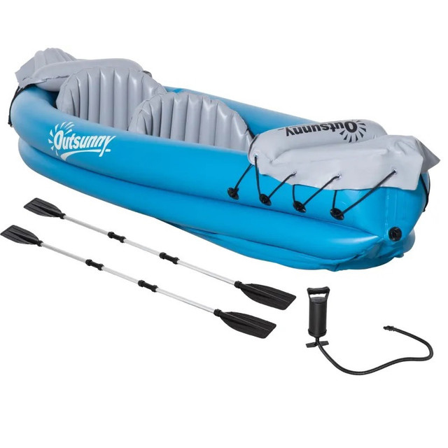 2-Person Inflatable Kayak, Inflatable Boat, Inflatable Canoe Set in Water Sports in Markham / York Region - Image 2