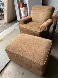 Large chair and ottoman
