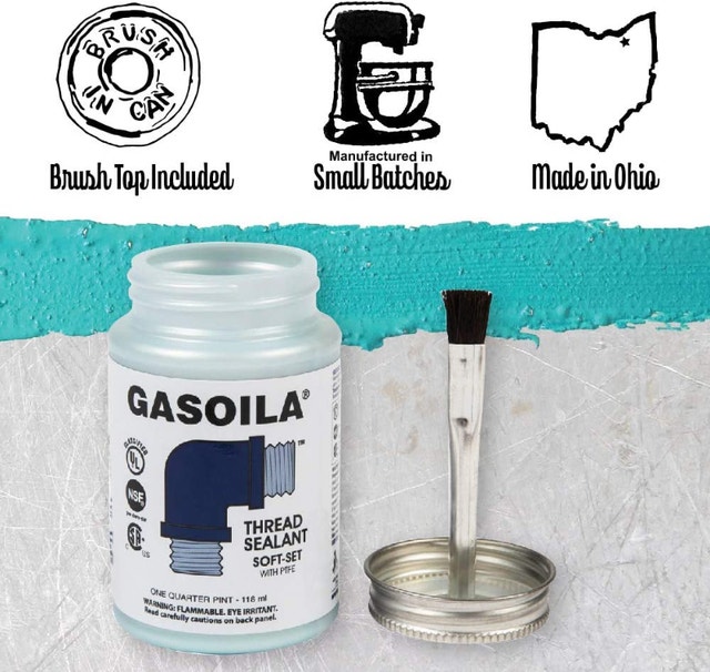 Gasoila SoftSet Pipe Thread Sealant with PTFE Paste, Non Toxic, Plumbing, Sinks, Toilets