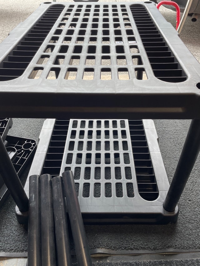 FOR SALE5 teir heavy duty deep plastic racking Tool Storage & Benches Barrie Kijiji
