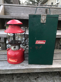 Vintage 1964 Coleman 200 lantern with case untested 