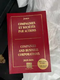 Compagnies et sociétés par actions 2019-2020