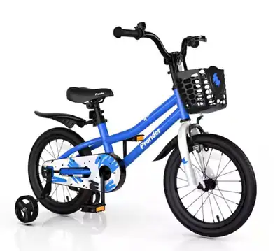 16 in. Kid's Bike with Removable Training Wheels and Basket for, View more