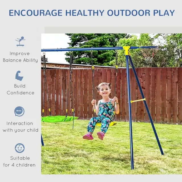 330 lbs Kids Swing Set for Backyard in Hobbies & Crafts in Markham / York Region - Image 7