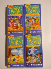 4 (FOUR) Winnie The Pooh VHS Video Tapes.