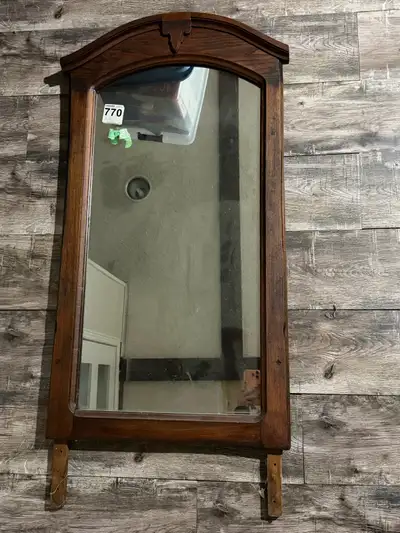 Vintage Wood Arched Vanity Mirror - Antique Dressing Mirror, View more