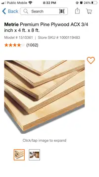 Looking to buy 5/8 or 3/4” plywood