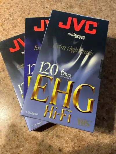 cassettes VHS neuves marque JVC, View more