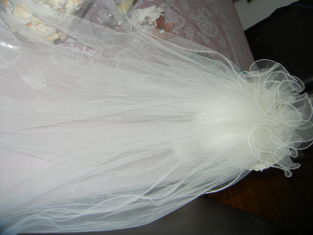 Crown glittering tiara with detachable mid length veil in Wedding in Leamington - Image 3