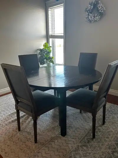 Solid wood table and 4 chairs, View more