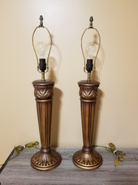 32" Pillar Ceramic Table Lamp Set