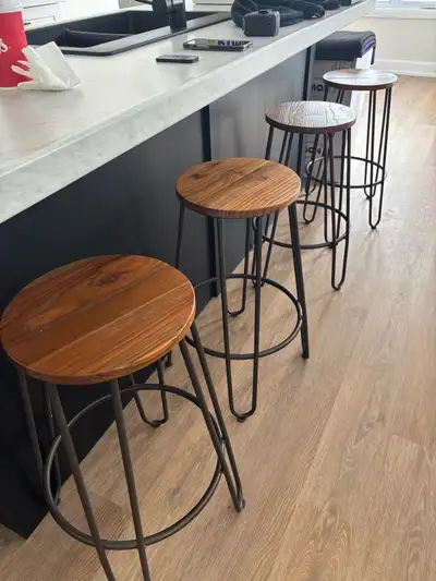 4 Bar Stools - purchased at Structube - 300$ OBO, View more